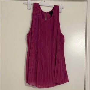 Pleated Pink Sleeveless Top